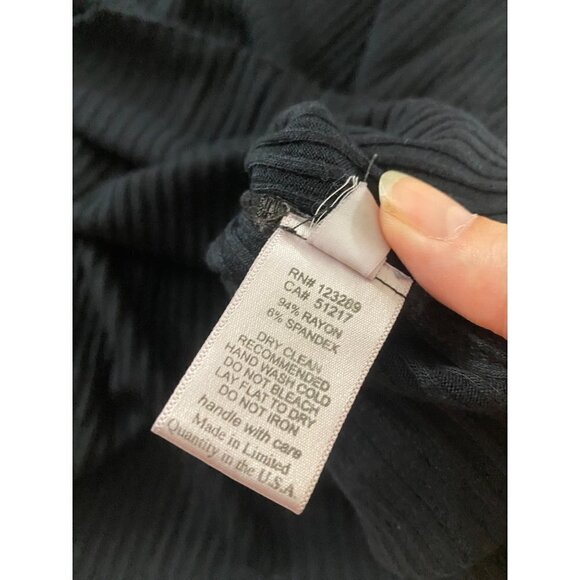 Michael Lauren Revolve Black Ribbed Short Sleeve Light Dress - XS - Picture 10 of 11